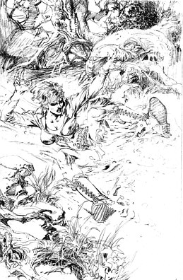 Pencils for Splash Page of Alina's story in Issue 2 by Rudy Nebres